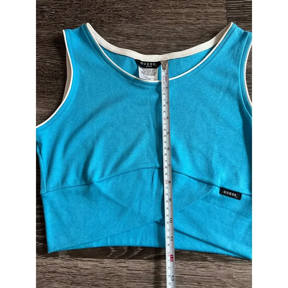 3/$21 Guess blue crop top women’s size small - Picture 5 of 5
